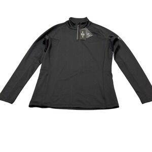 Rossignol Pullover Mens L Black Half Zip Quick Dry Warm Breathable Quick Dry